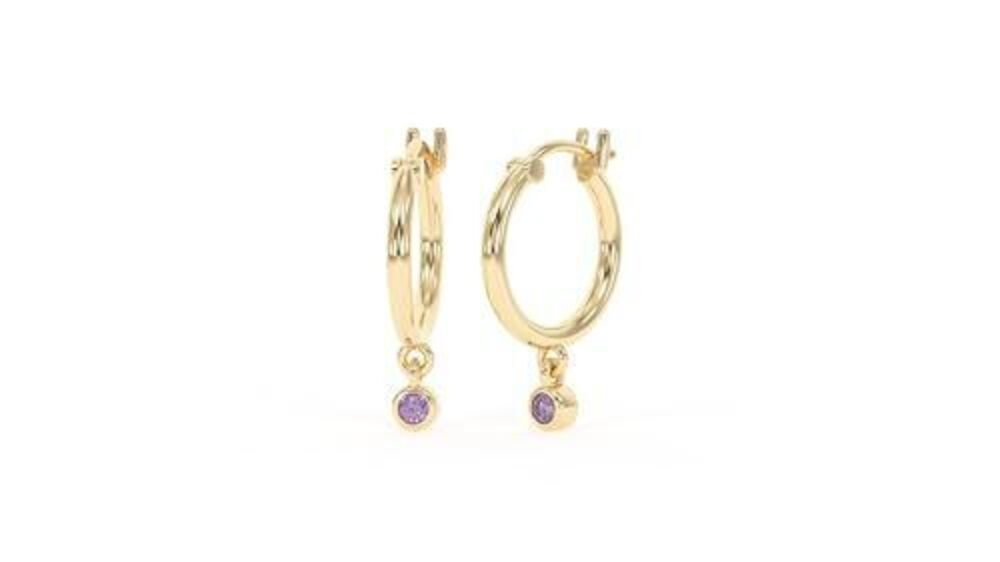 8218 18K Gold Hoop Earrings - Authentic 925 Sterling Silver Hoop Earrings
